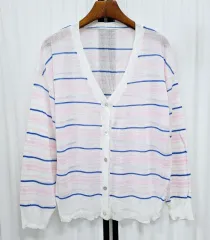 (新品)ボーダー柄カーディガン 夏 カーディガン