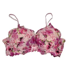 aimerfeel エメフィール 脇高ブラ ブラジャー C75 花柄 ピンク系 脇高ボーン 脇逃げ防止ネット L字ワイヤー