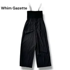 Whim Gazette ウィムガゼット THE PAUSE ザポーズ リブベアトップ オールインワン 24SS ブラック フリーサイズ 美品 手洗い可 レディース 5D058のサムネイル