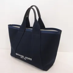 【姫路東店】 中古 Michael Kors | マイケルコース トートバッグ Greyson Reversible Canvas Tote 33U9MGYT7C ネイビー 【121】