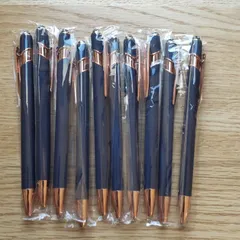 新品 タッチペン付きボールペン 10本 紺×金 個包装