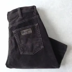 ■古着 Wrangler ユーロラングラー コーデュロイパンツ ARIZONA STRETCH 焦茶 ダークブラウン 古着 W32L32【L5381】