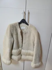 ハイクオリティ ERIC アイボリー ファー ジャケット