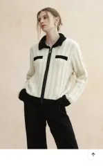 LENINA 르니나 ウール100 ジップアップ カーディガン