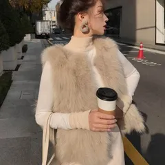 新品 ファーベスト アウター レディース 軽い 暖かい ファー ベスト レディース 秋冬 高見え フェイクファー ノースリーブ エコファー レイヤード ボリューム もこもこ ジャケット トップス 厚手ファー ふわふわ 着痩せxzzhang88