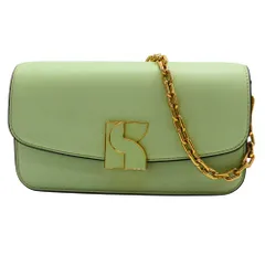 【中古】Kate Spade ケイトスペード ショルダーバッグ KC924 グリーン レザー チェーンストラップ ロゴ金具 ミントグリーン レディース A2505497 【無料ギフトラッピング承ります】