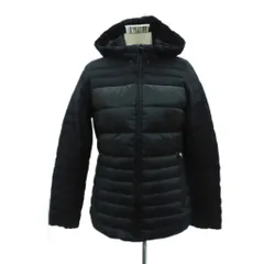 アディダス adidas ダウンジャケット L 黒 ブラック フード付き ジップアップ /HO12 ■GY61