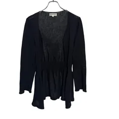 B076 GEORGES RECH ジョルジュレッシュ カーディガン ブラック 黒 長袖 レディース 40