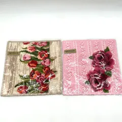 【良品/未開封】FEILER フェイラー ハンカチ 2枚セット フラワー柄 タオルハンカチ　260103004