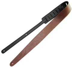 レザー ギター ストラップ アコギ エレキ ベース ブラウン 調整可能 革 茶色