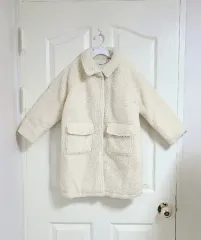 ラッピンクチャイルド 厚手 ボア シープスキン ロング コート (130/9Y)