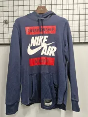 100L NIKE エア チャンピオンシップ フードTシャツ ネイビー