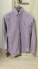 POLO RALPH LAUREN ポロラルフローレン ギンガムチェック シャツ パープル 95-100