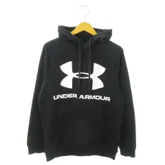 アンダーアーマー UNDER ARMOUR ライバルフリース スポーツスタイル ロゴフーディー プルパーカー スウェット 長袖 ロゴ 裏起毛 スポーツ M 黒 ブラック 1345628 /AO12 ■GY18