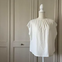 Y @ 大きいサイズ 46 23区 ブラウス シャツ トップス 半袖 エレガント お呼ばれ　デート　オフィスカジュアル　食事会　可愛い　お出かけ　上品