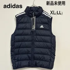 新品 XLサイズ アディダス エッセンシャルズ ダウンベスト 紺 ネイビー