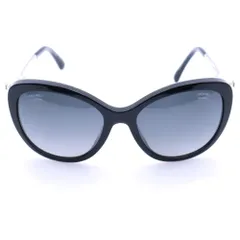 CHANEL シャネル POLARIZED サイド パールディテール メガネ サングラス 眼鏡 ブラック CHANEL (シャネル) POLARIZED サイド パールディテール メガネ
