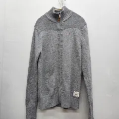 タミーヒルフィガー デニム ロゴ コットン ニットジップアップ S (S) ユニセックス