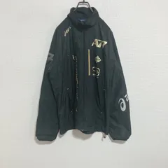 【人気】asics アシックス　ウインドブレーカー　A77 黒ゴールド　M