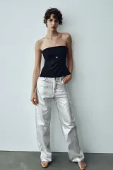 (新品) ZARA ザラ オフショルダー トップス Sサイズ