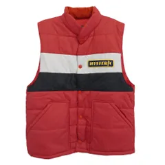 HYSTERIC GLAMOUR ヒステリックグラマー 22AW 02223AV04 HYS GOOD TIMES アップリケ レーシング 中綿 ベスト レッド系 M【極上美品】【中古】のサムネイル
