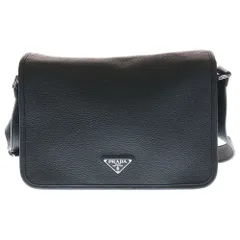 PRADA (プラダ) 25AW サフィアーノ カーフレザー ショルダーバッグ メッセンジャーバッグ ブラック