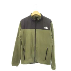 ザノースフェイス THE NORTH FACE マウンテンバーサマイクロジャケット スタンドカラー ジップアップ フリース 切替 ナイロン ロゴ刺繍 アウトドア XL 緑 グリーン NL71904 /MN16 ■GY01