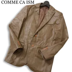 Y2K 00s★ COMME CA ISM コムサイズム 秋冬 本革★ リアル レザー テーラード ジャケット Sz.M　メンズ ブラウン