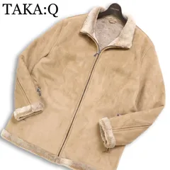 TAKA:Q タカキュー 秋冬 裏ボア★ フェイク ムートン ジップ ジャケット コート Sz.3L　メンズ 大きいサイズ