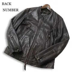 BACK NUMBER バックナンバー ライトオン 山羊革★ ゴート レザー シングル ライダース ジャケット Sz.S　メンズ ブラウン