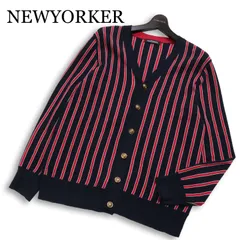 NEWYORKER ニューヨーカー × ケイタマルヤマ 通年 ストライプ ニット カーディガン Sz.L　メンズ