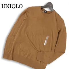 未使用★ UNIQLO ユニクロ 秋冬 エクストラファイン メリノ ウール クルーネック ニット セーター Sz.M　メンズ