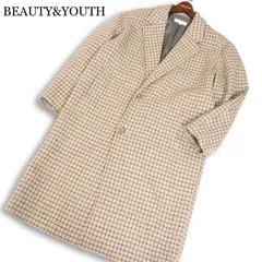 BEAUTY&YOUTH ユナイテッドアローズ 秋冬 ウール ツイード★ チェック チェスター コート Sz.M　メンズ