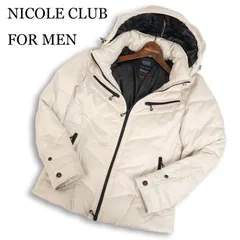 NICOLE CLUB FOR MEN ニコルクラブ フォーメン 秋冬 マイクロスウェード★ ダウン ジャケット ブルゾン Sz.46　メンズ