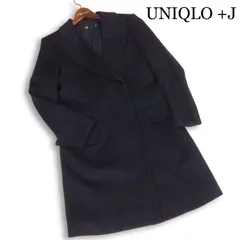 UNIQLO +J ユニクロ × ジルサンダー 秋冬 カシミヤ&ウール♪ チェスター コート Sz.S　レディース ネイビー
