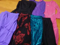 社交ダンス衣装◆ワンピース3点＋スカート4点◆レディスＭサイズ