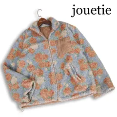 jouetie ジュエティ 秋冬 花柄♪ 2way リバーシブル ボア キルティング ジャケット ブルゾン Sz.M　レディース