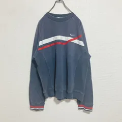 【ロゴ刺繍】00s NIKE ナイキ　スウェットトレーナー　紺　M