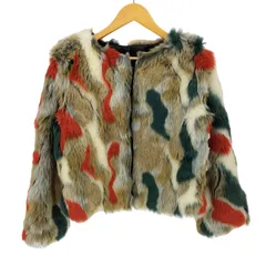 リエディ Re:EDIT 総柄 フェイクファー ノーカラー ブルゾン Y2K レディース JPN：M 