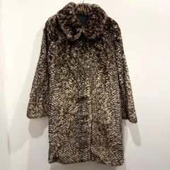 ミンクファー 毛皮 コート ジャケット総柄 裏地シルク サイズ42【送料込み】
