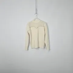 a0073 LE PiTTA アイボリー色 ニット 長袖 セーター