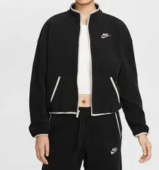 ナイキ ウィメンズ NSW クラブ フリース LSE CZY トラック ジャケット NIKE HV2731-010 ブラック/カッレジグレー 防寒 フリース ★9600 ※北海道・離島・沖縄県へのお届け不可