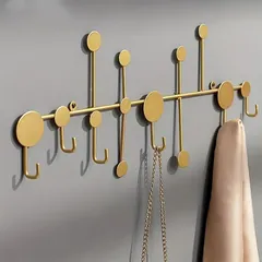 壁掛けフック ウォールフック オシャレ インテリア コート掛け コートハンガー 玄関 リビング 小物 収納 ゴールド ウォールハンガー 洋服