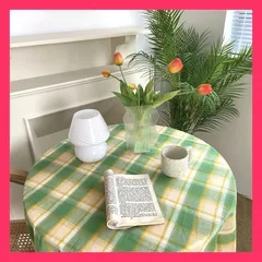 独特の存在感 テーブルクロス チェック柄 小さい新鮮な コットン リネン バック テーブルクロス チェック柄 小さい新鮮な コットン リネン