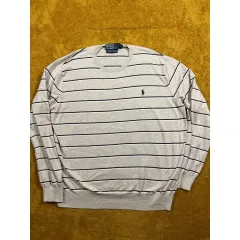 ポロ ラルフ ローレン Y2K ストライプ ピマ コットン ニット セーター