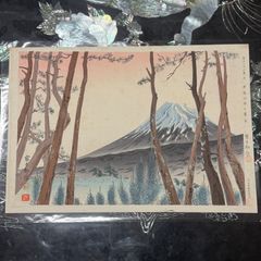 東山魁夷「雪月花・瑞雪」木版画 朱印有 アダチ版画研究所 昭和を代表