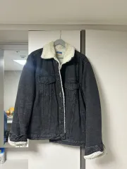 DEAR デニム シェルパ デニムジャケット / ボアファー 裏地 / ブラックウォッシュ