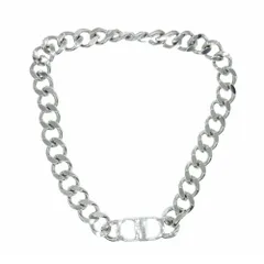 Dior ディオール CD Icon チェーンリンク ネックレス シルバー系【中古】