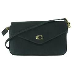 COACH コーチ C8439 ウィン ロゴ レザー ショルダー バッグ フィリピン製 ブラック系【中古】