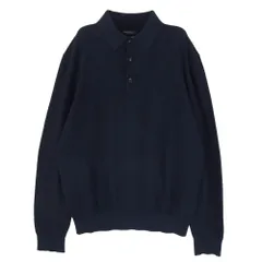 Ermenegildo Zegna エルメネジルドゼニア イタリア製 シルク混コットン ニットポロ ネイビー系 S【中古】のサムネイル